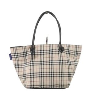 Burberry nova check Plaid Tote Bag with Black Handles